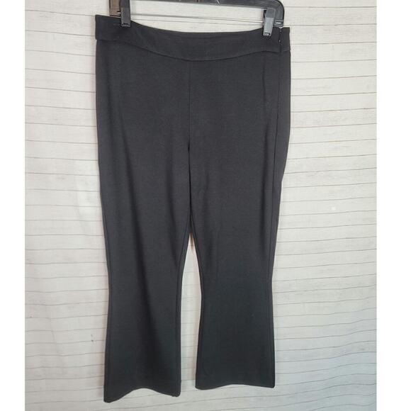 Cabi Black Ponte Knit Kingston Cropped Trouser Pants, sz 8 - Picture 1 of 16